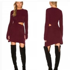 AFRM Burgundy Long Sleeve Dress